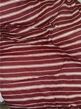 Mainstays Maroon and White Striped Comforter